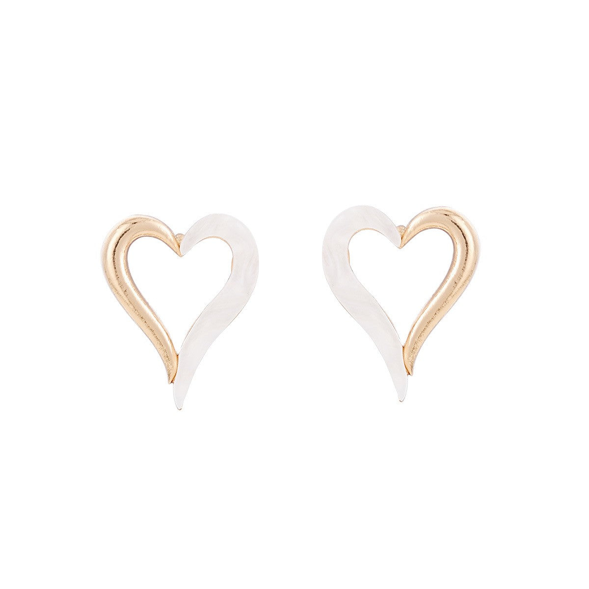 Boho Vintage Sun & Heart Stud Earring Set