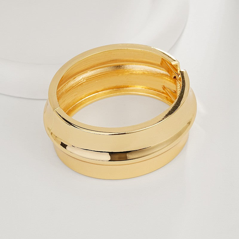 Bold Sculptural Wave Cuff Bracelet