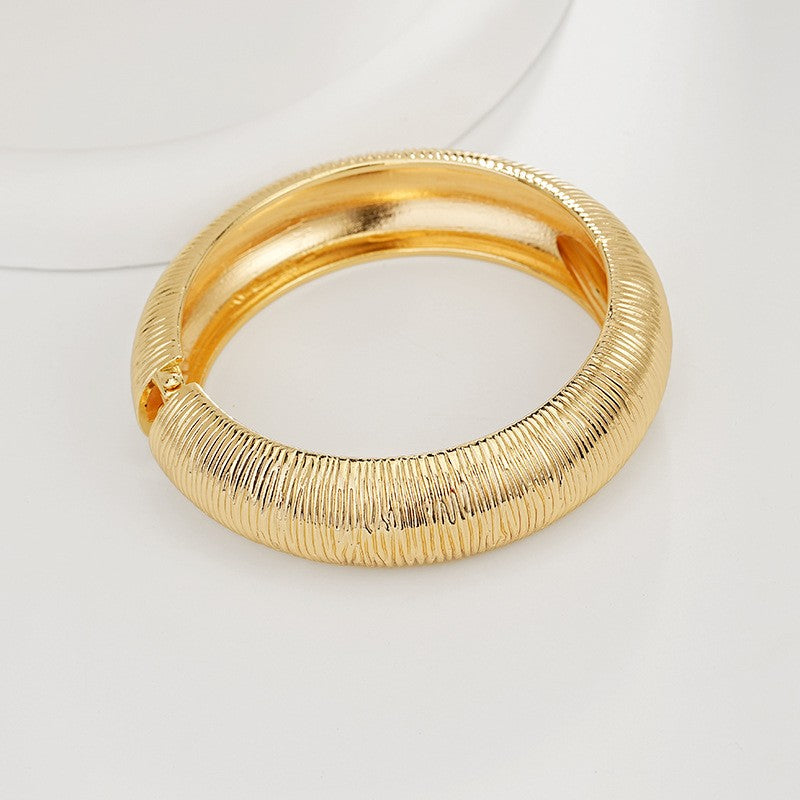 Bold Sculptural Wave Cuff Bracelet