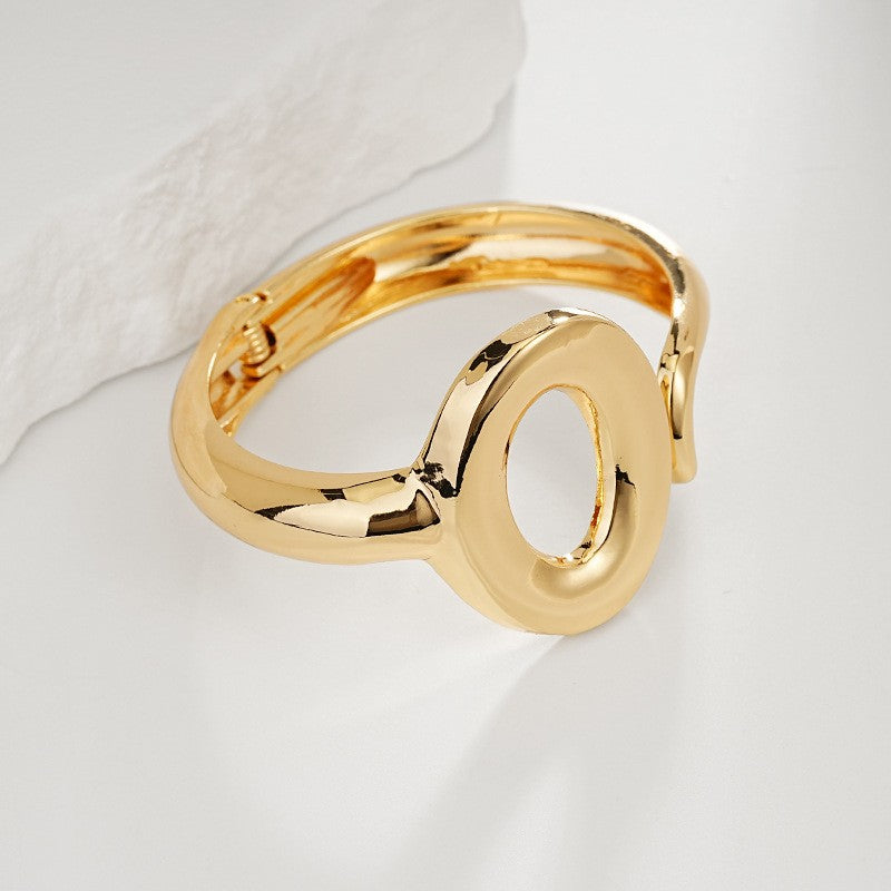 Bold Sculptural Wave Cuff Bracelet