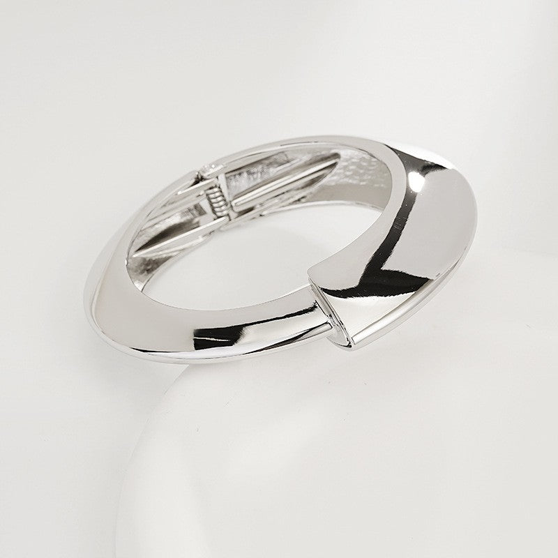 Bold Sculptural Wave Cuff Bracelet