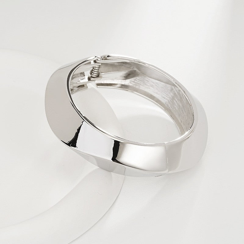 Bold Sculptural Wave Cuff Bracelet