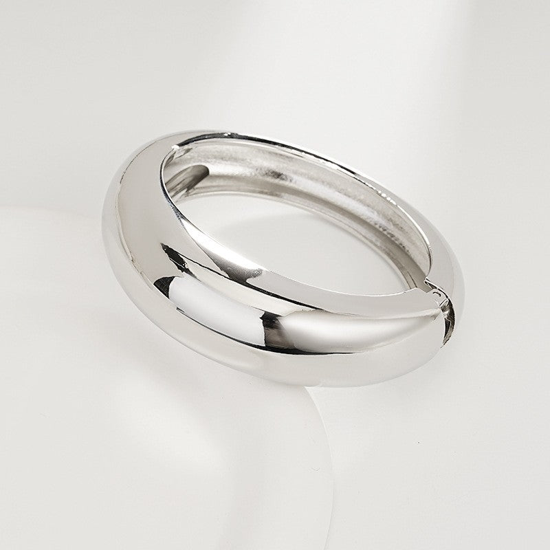 Bold Sculptural Wave Cuff Bracelet