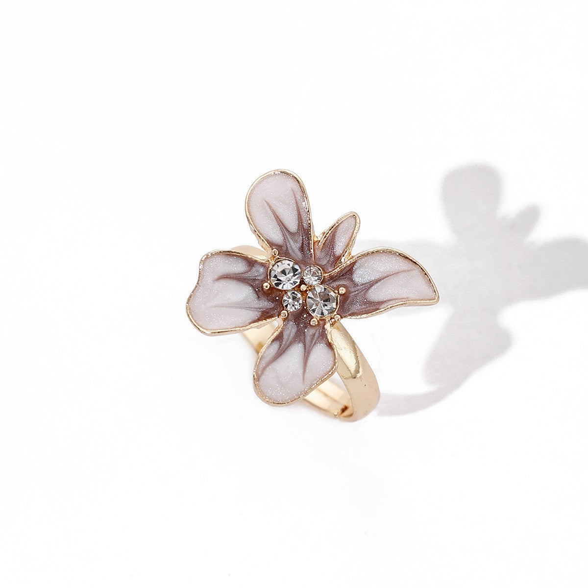 Romantic Multicolor Enamel Flower Ring