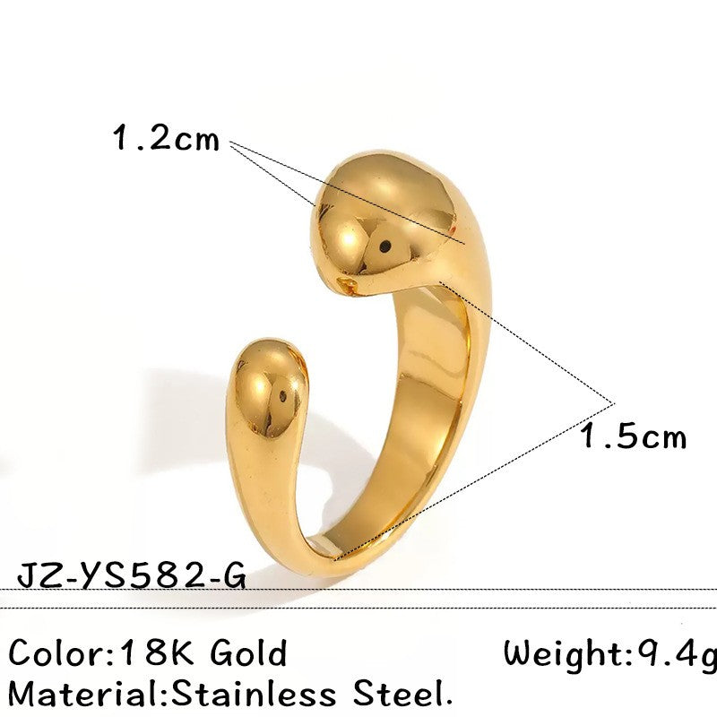 Classy Geometric Open Ring Set