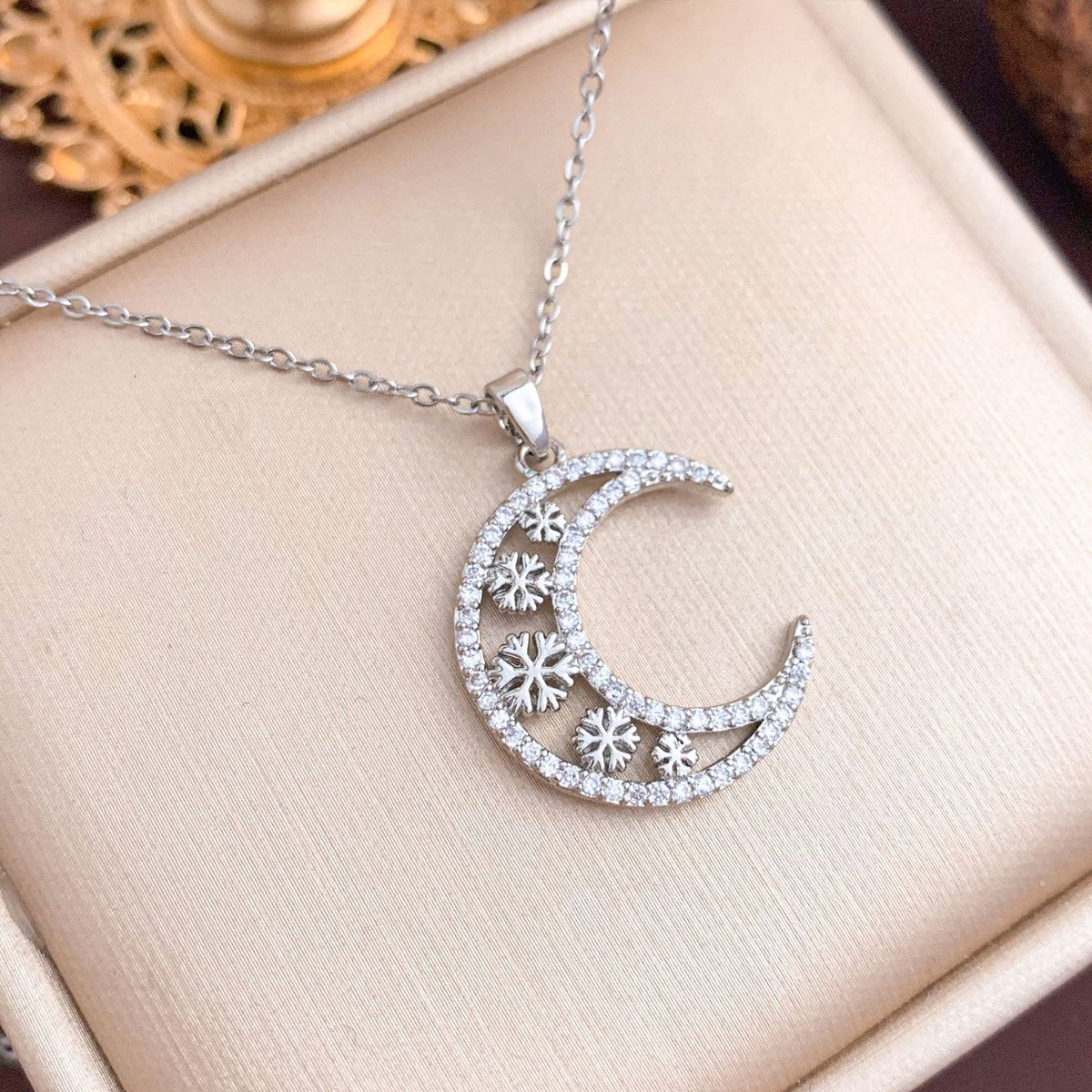 Dainty Moon Star Heart Necklace