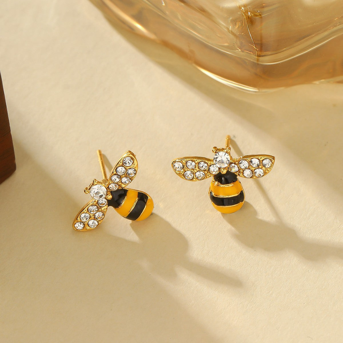 Dainty Cute Honey Bee Stud Earrings