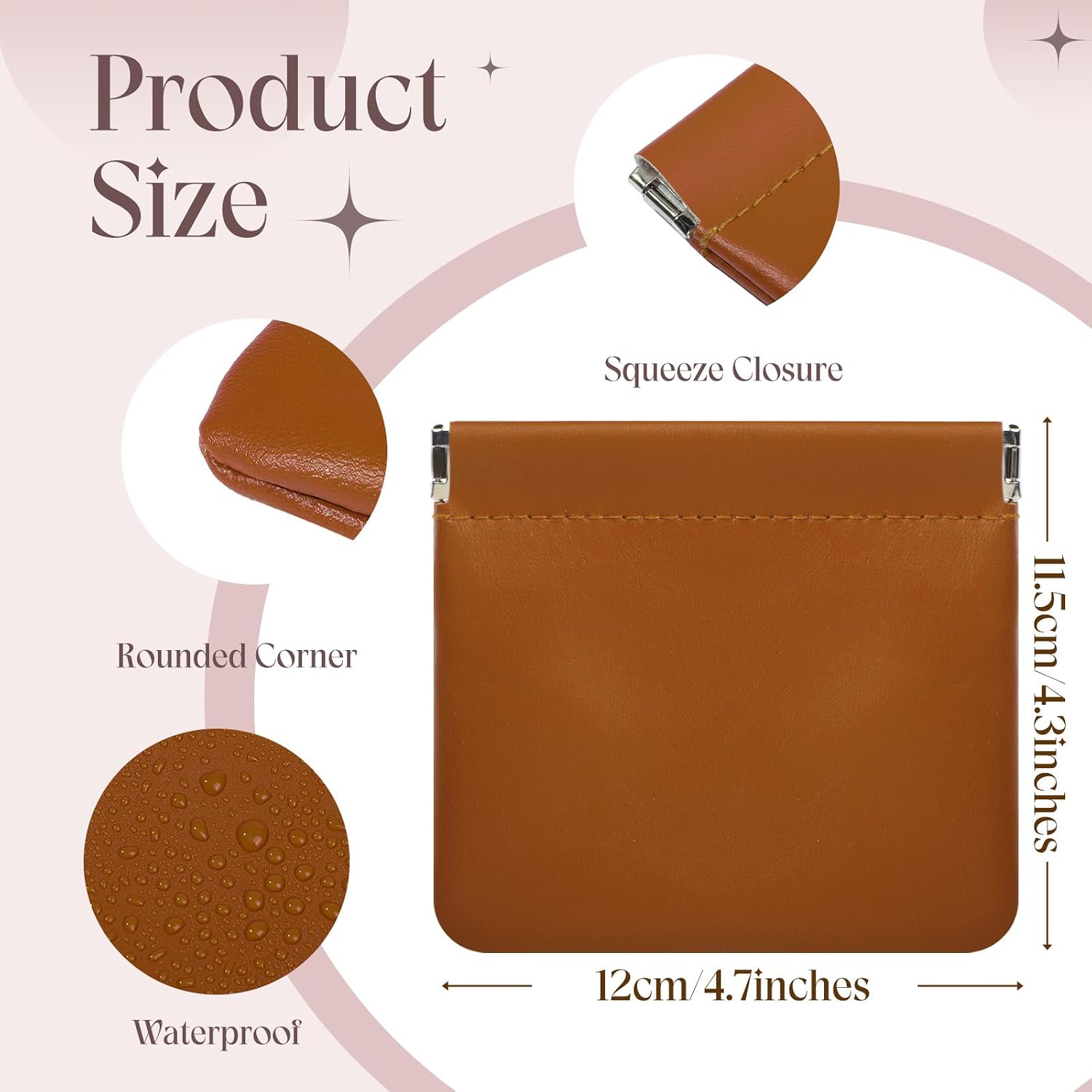 4pc Snap Closure Organize Pouches