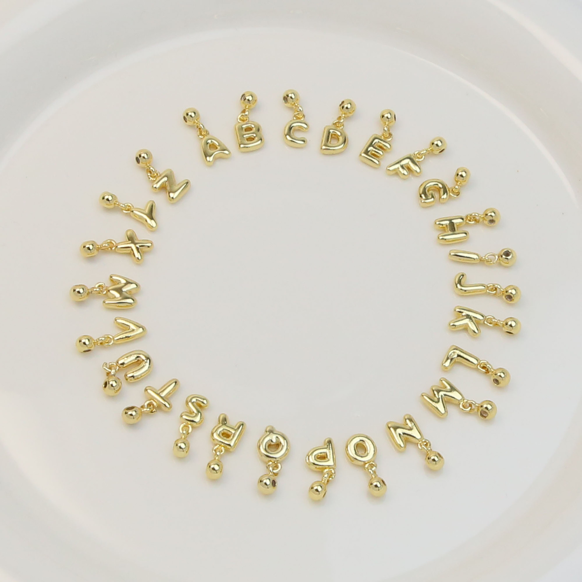 Dainty Satellite Bubble Letter Name Necklace