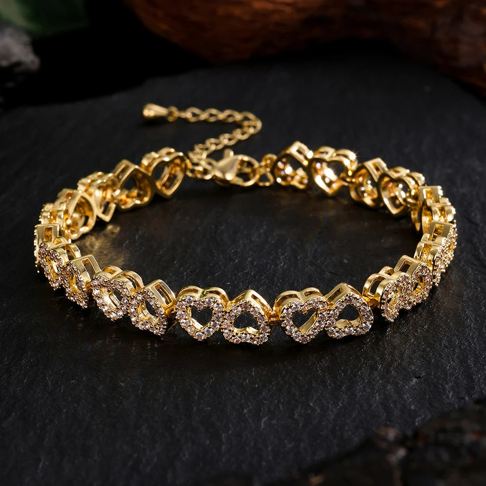 Love Hearts Diamond Bracelet