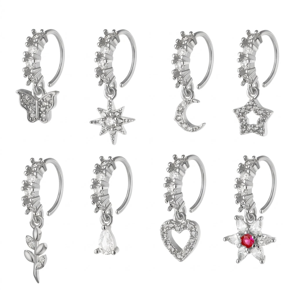 8/10/20pc Dainty Charm Nose Ring Set