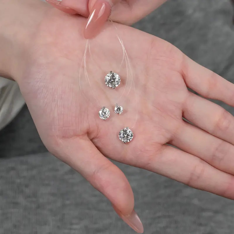 S925 1-3 Carat Moissanite Invisible Necklace