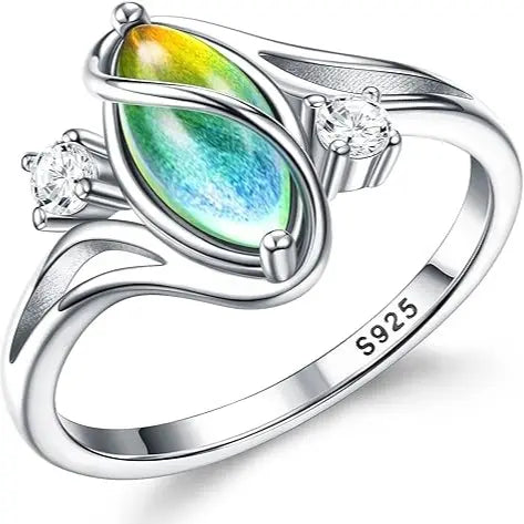 Vintage Inspired Diamond Accented Moon Ring
