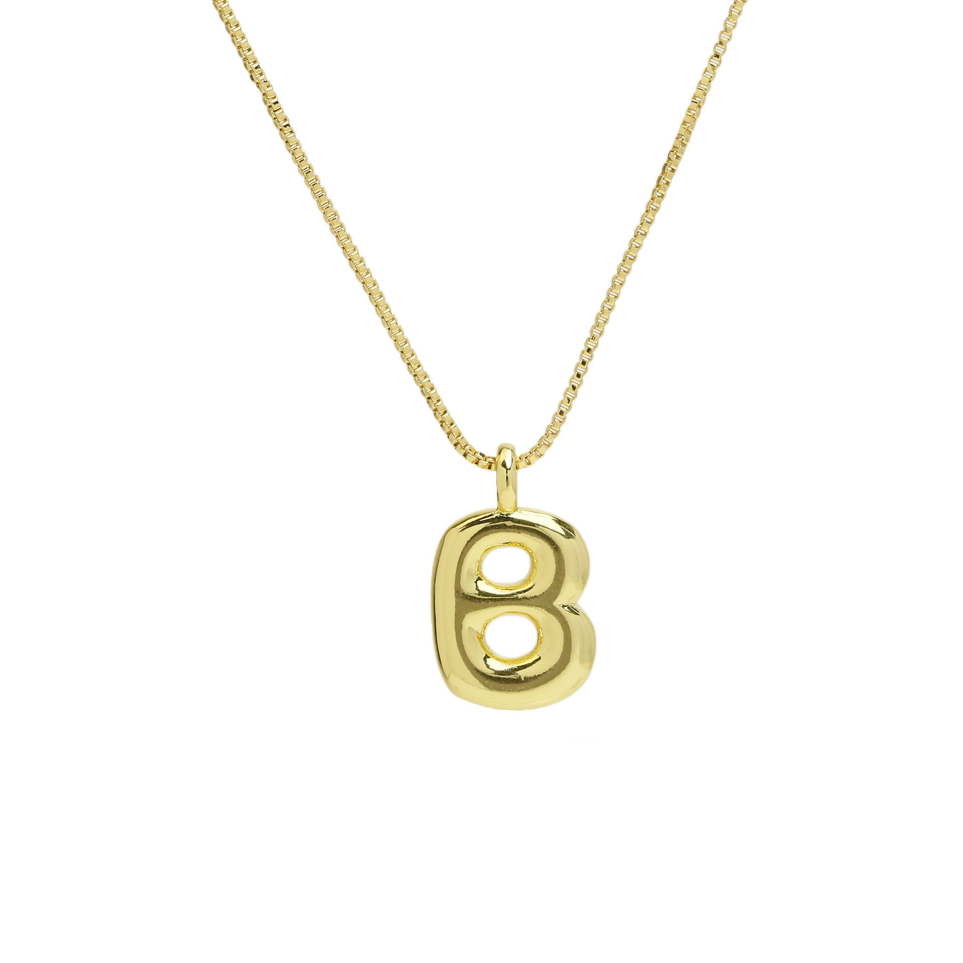 Chunky Feminine Letter Initial Necklace