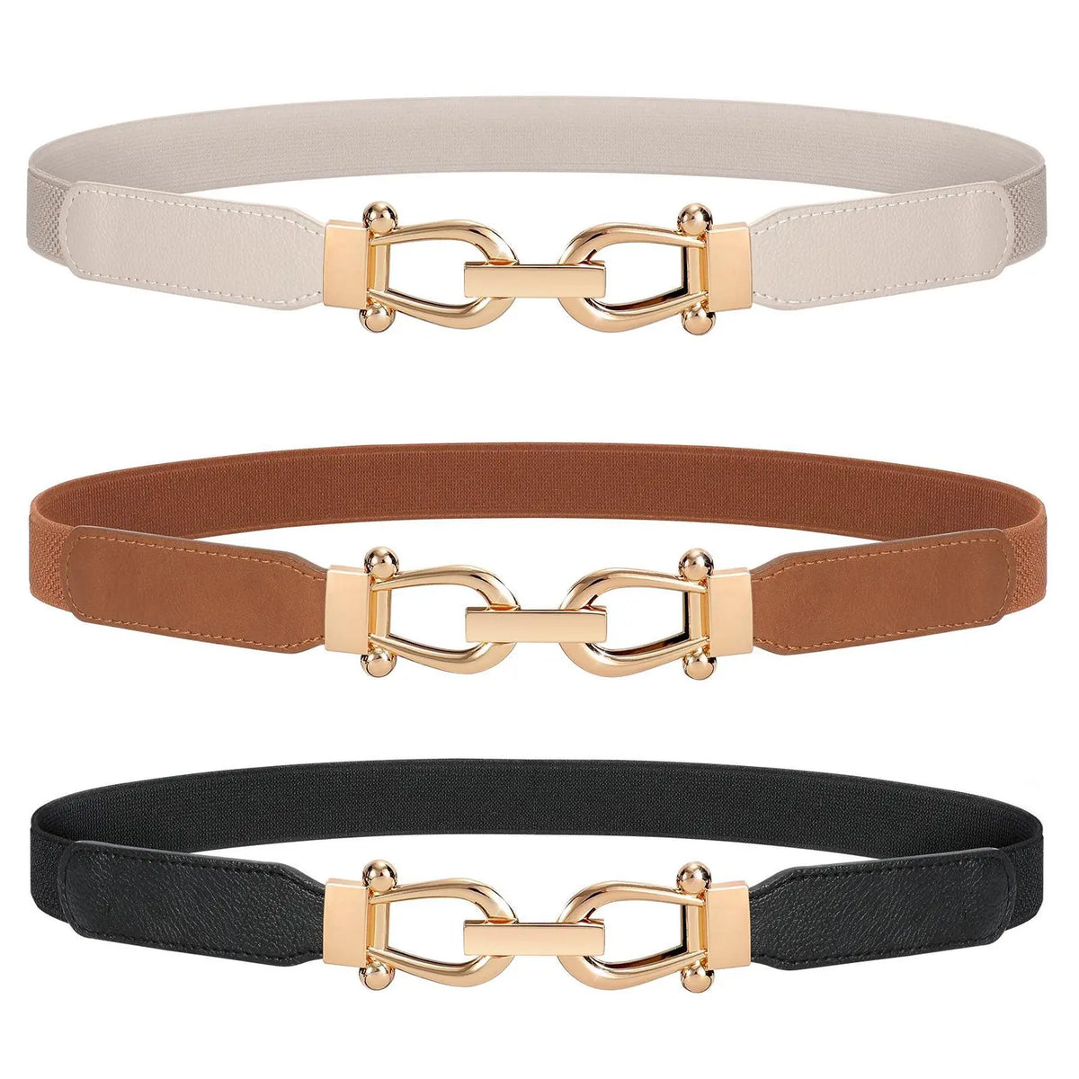 Retro Slim Stretch Waist Belt Set