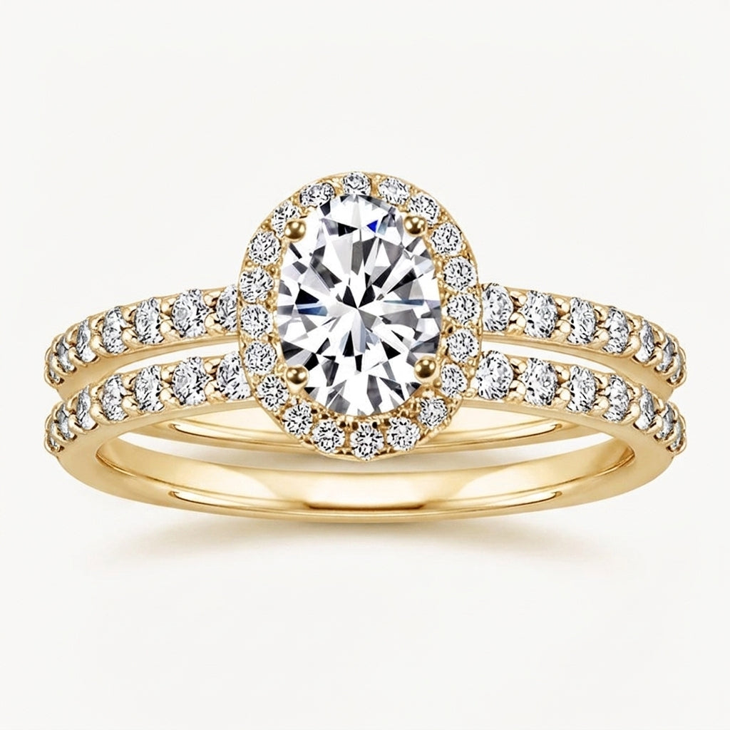 Classy Double Band Pave Ring