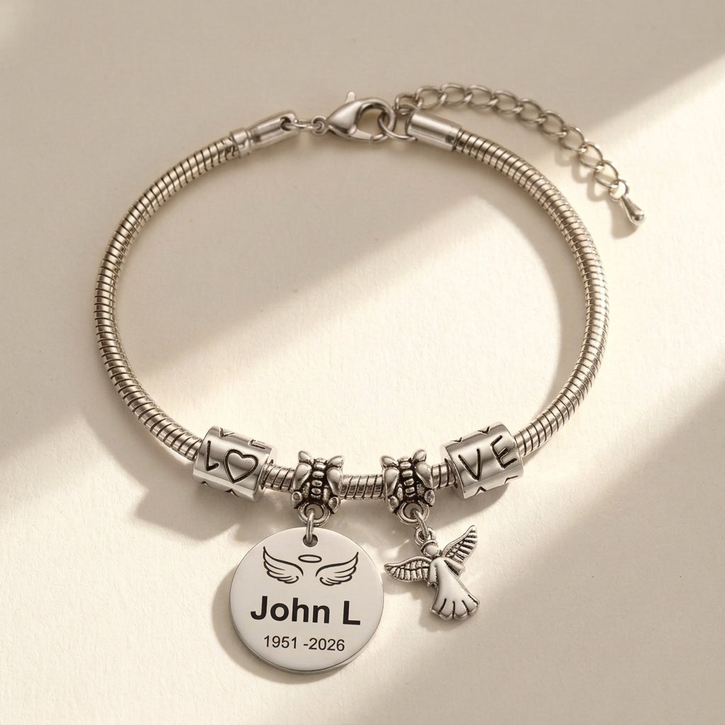 Elegant Personalized Memorial Charm Bracelet