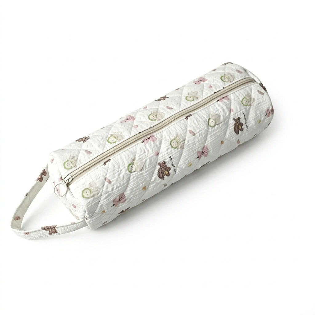 Quilted Long Toiletry Organization Bag