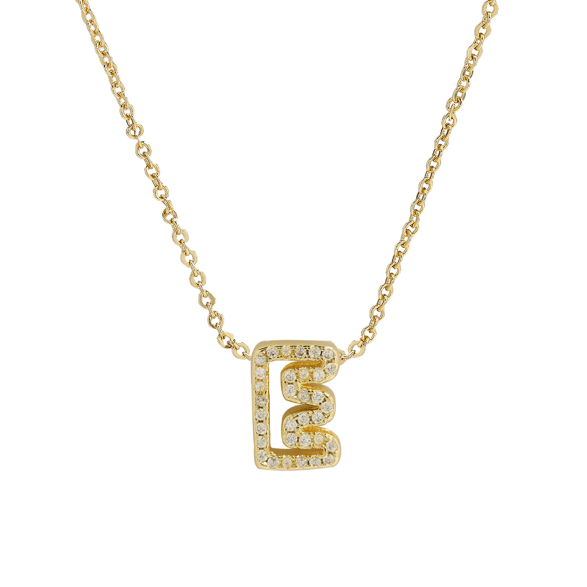 Dazzling Diamond Initial Necklace