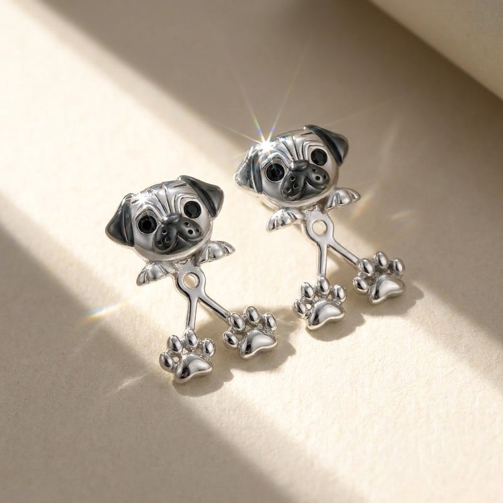 Cute Pug Paw Earrings