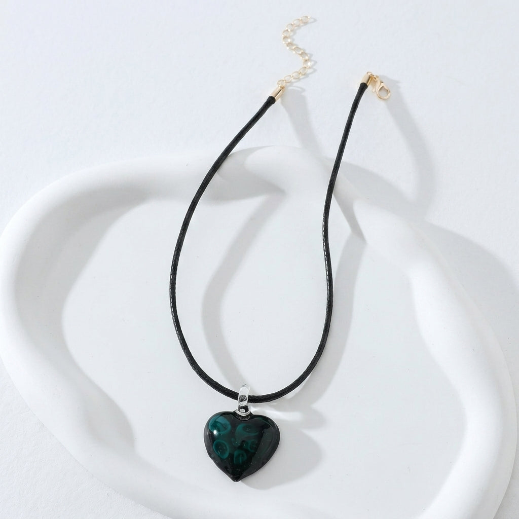 Love Heart Rope Necklace