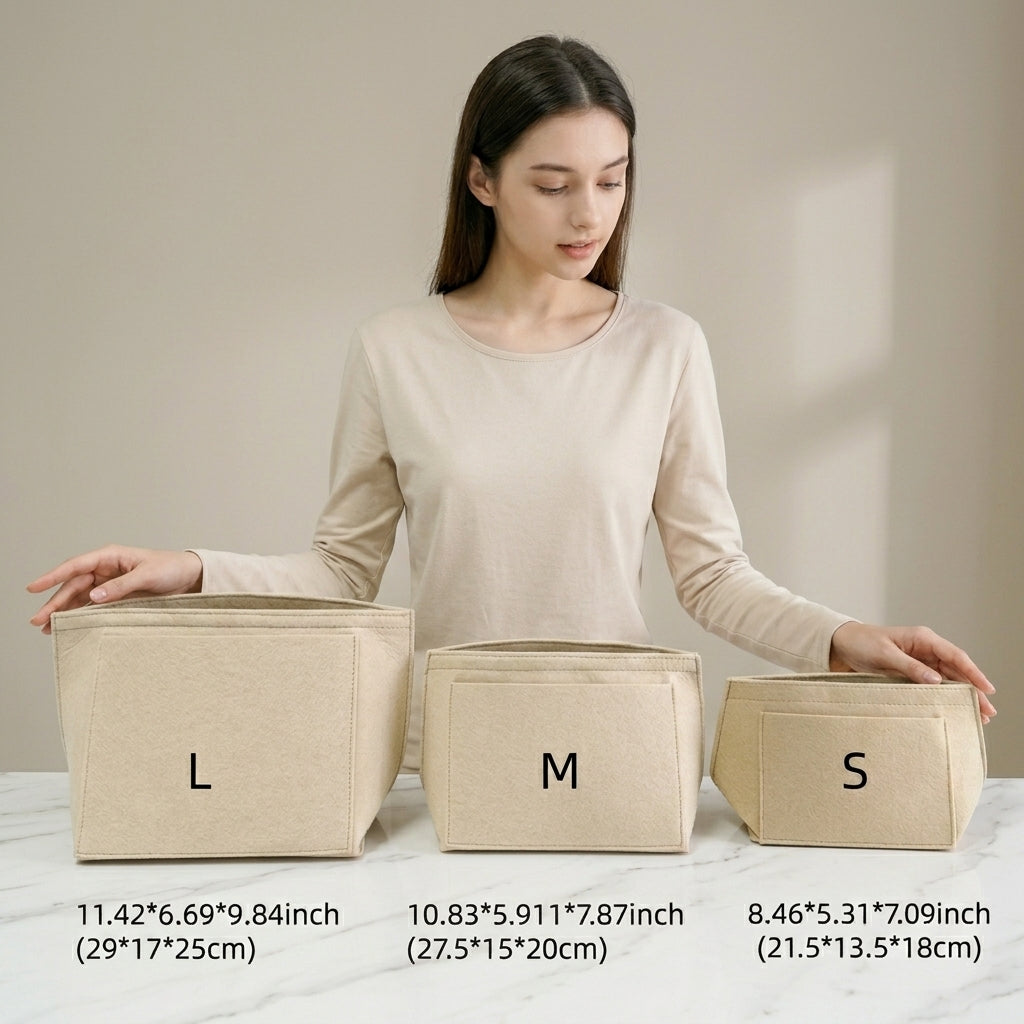 Inner Felt Bag Organizer for Hand Bags