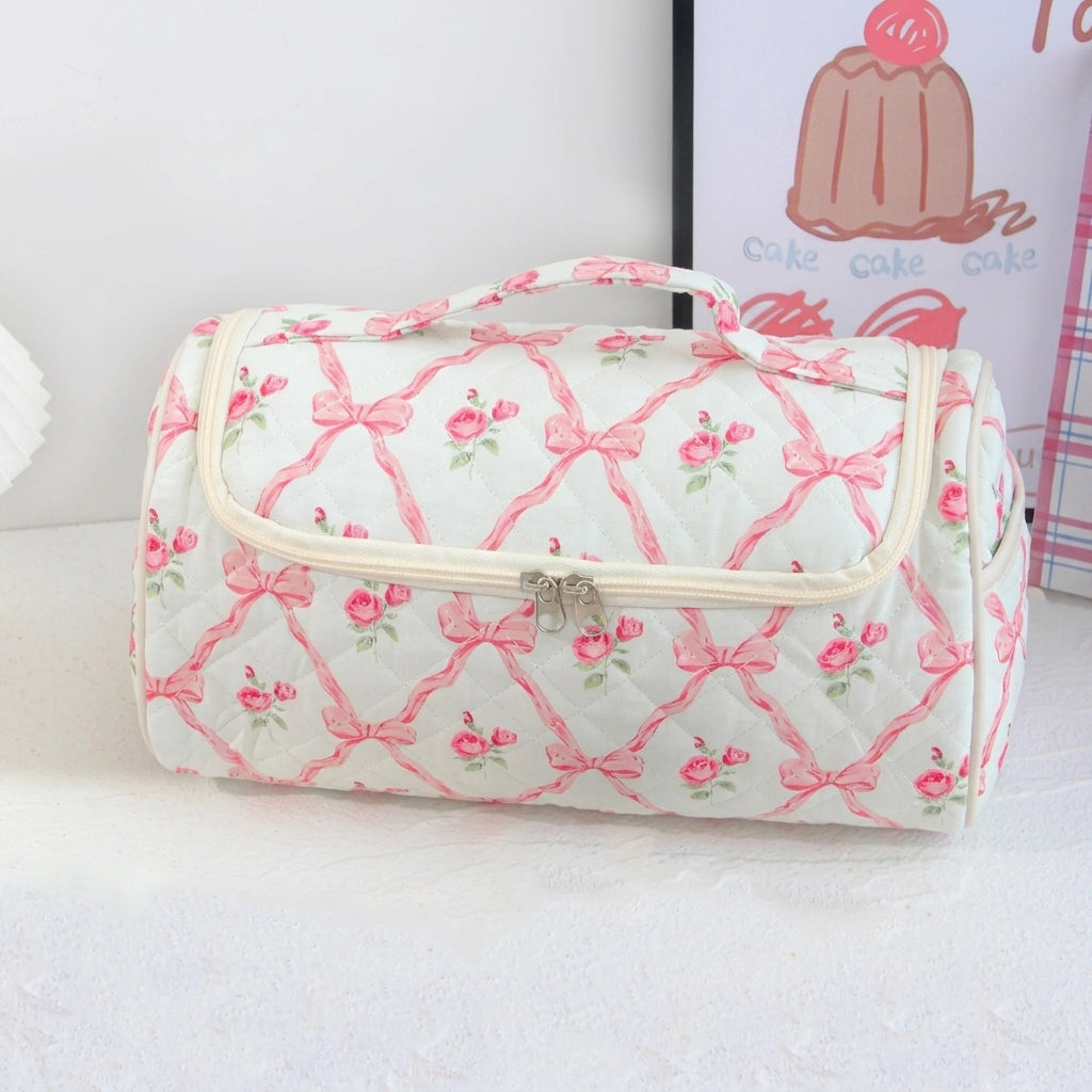 Quilted Cosmetic & Hair Dryer Organizer Bag