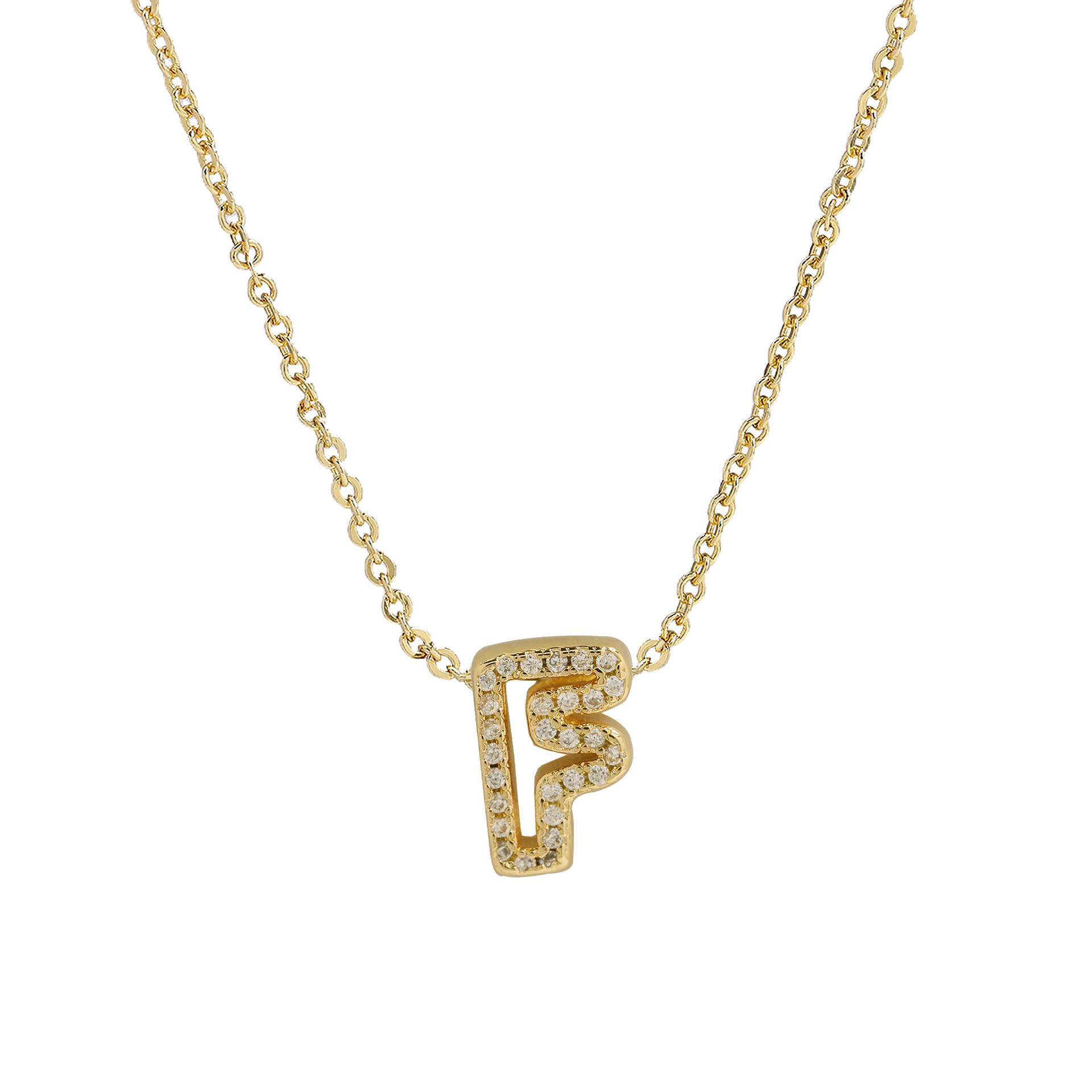 Dazzling Diamond Initial Necklace