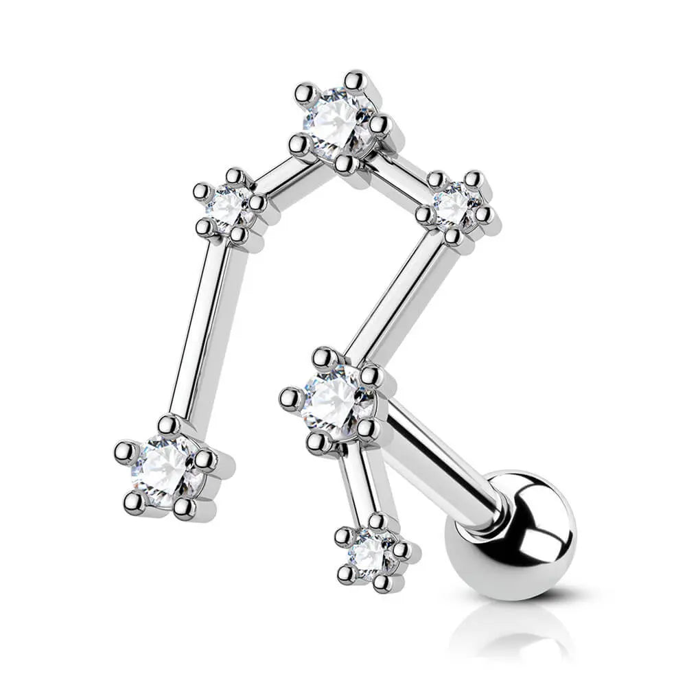 16G Astrology Zodiac Constellation Stud Earrings