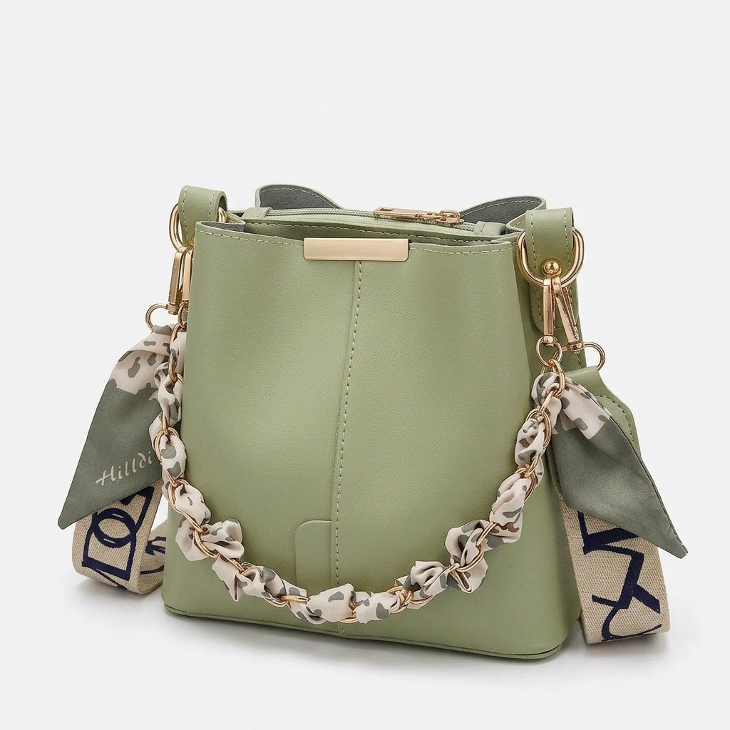 Fashionable Chain Bucket Crossbody Bag