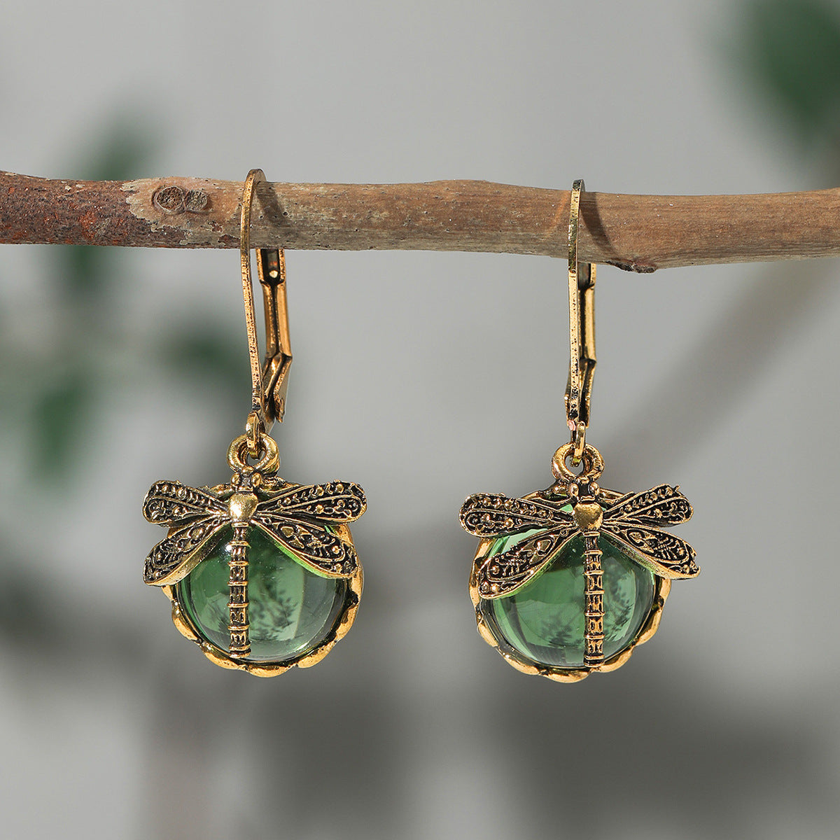 Dainty Dragonfly Crystal Earrings