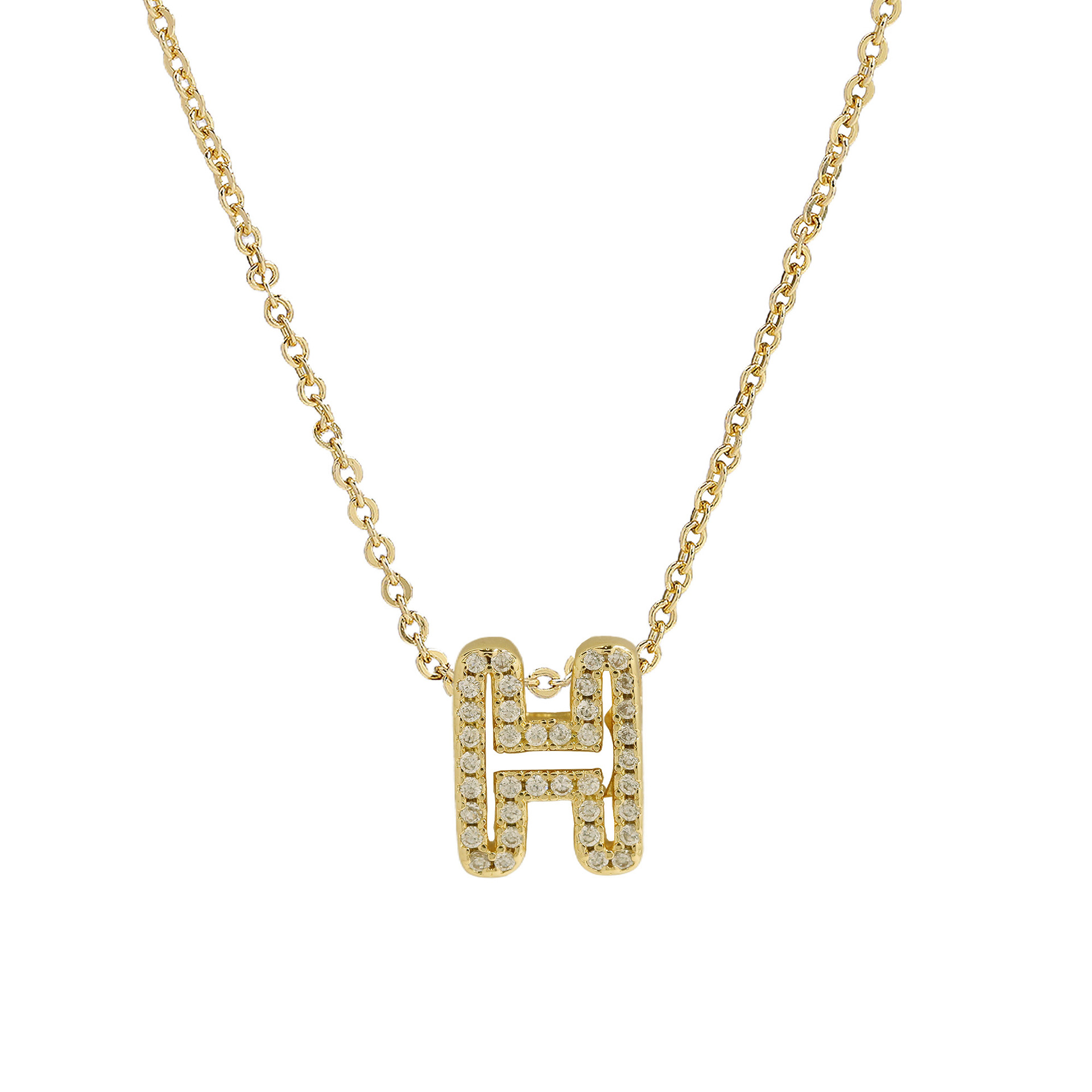 Dazzling Diamond Initial Necklace