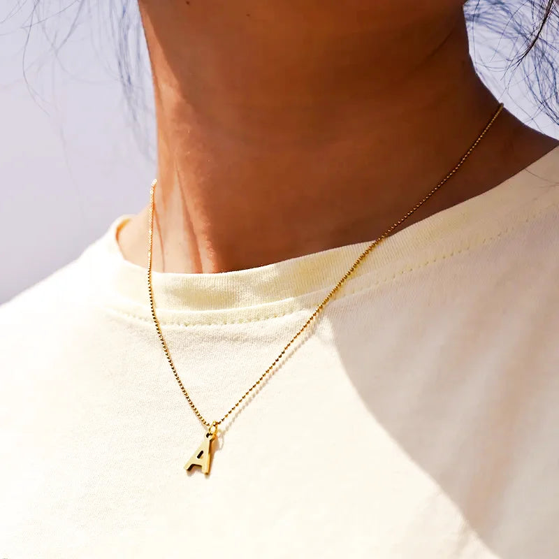 Colorful Beaded Initial Choker Necklace - Veinci
