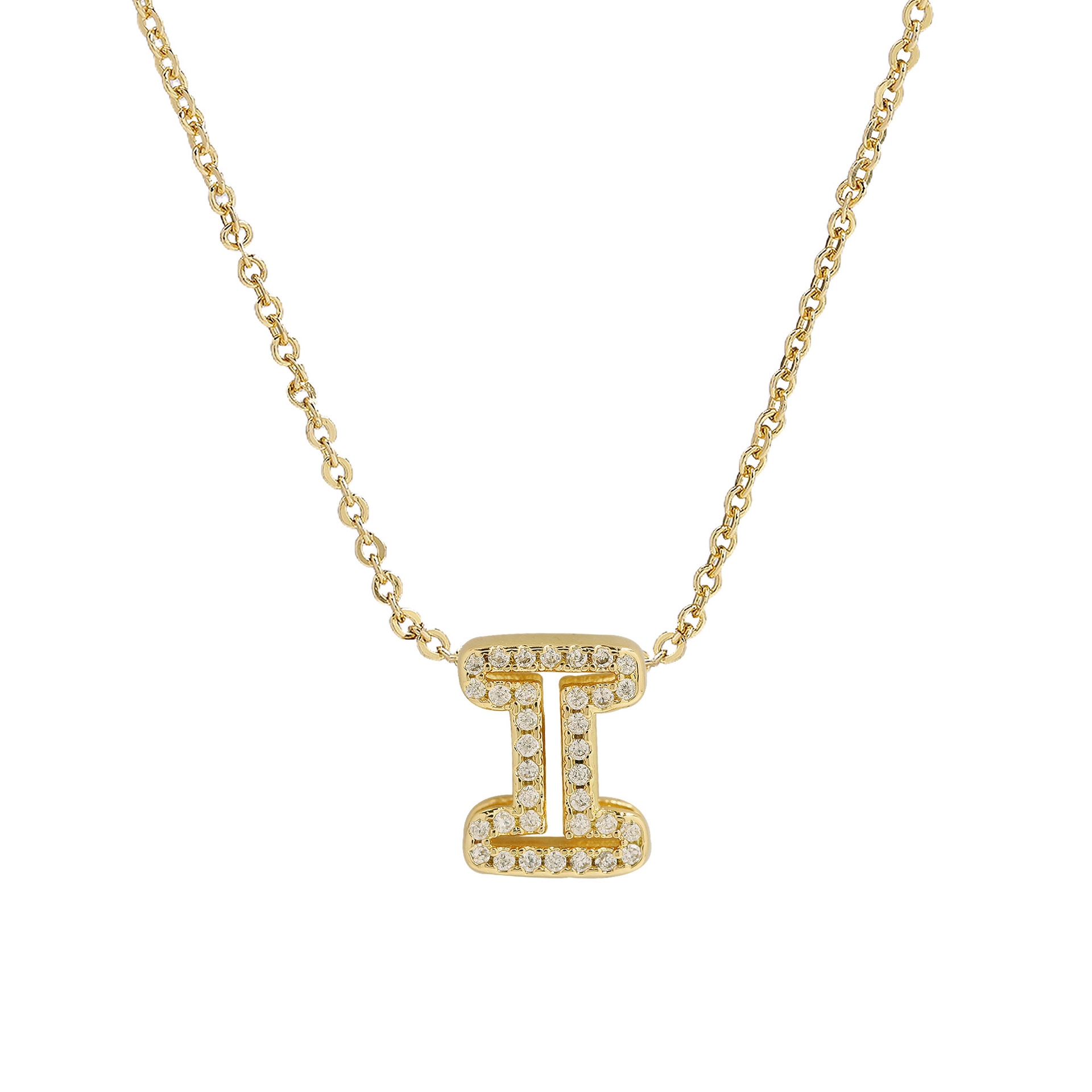 Dazzling Diamond Initial Necklace