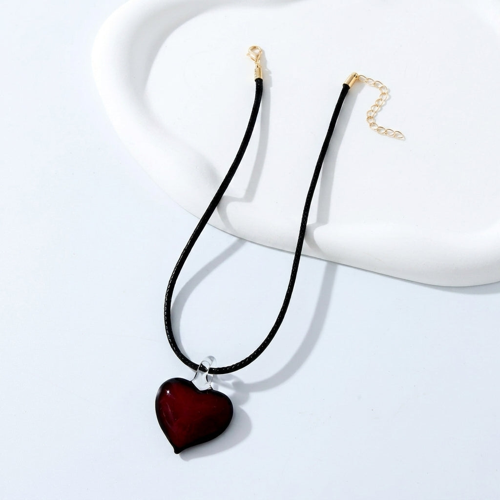 Love Heart Rope Necklace