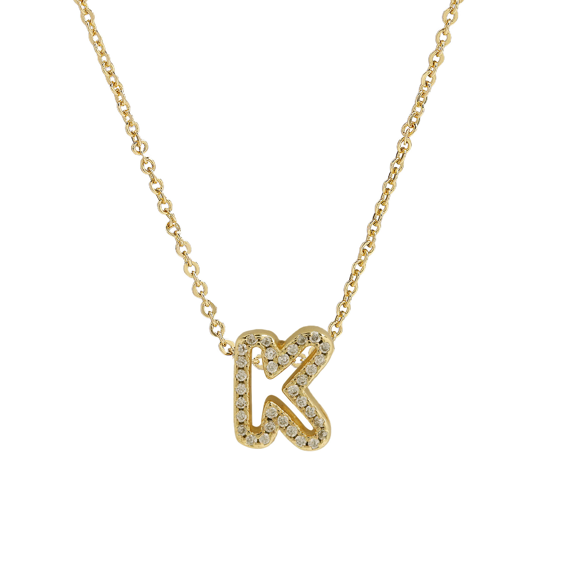 Dazzling Diamond Initial Necklace