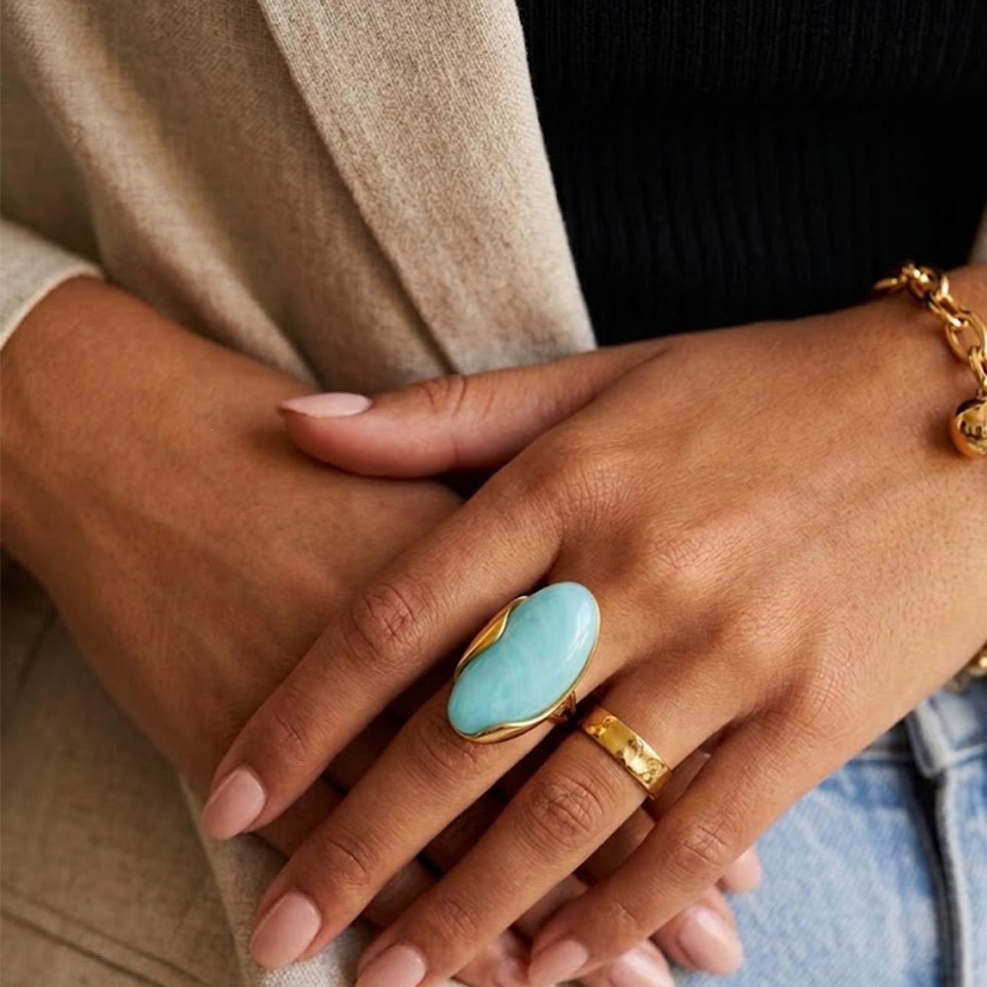 Adjustable Statement Freeform Resin Ring