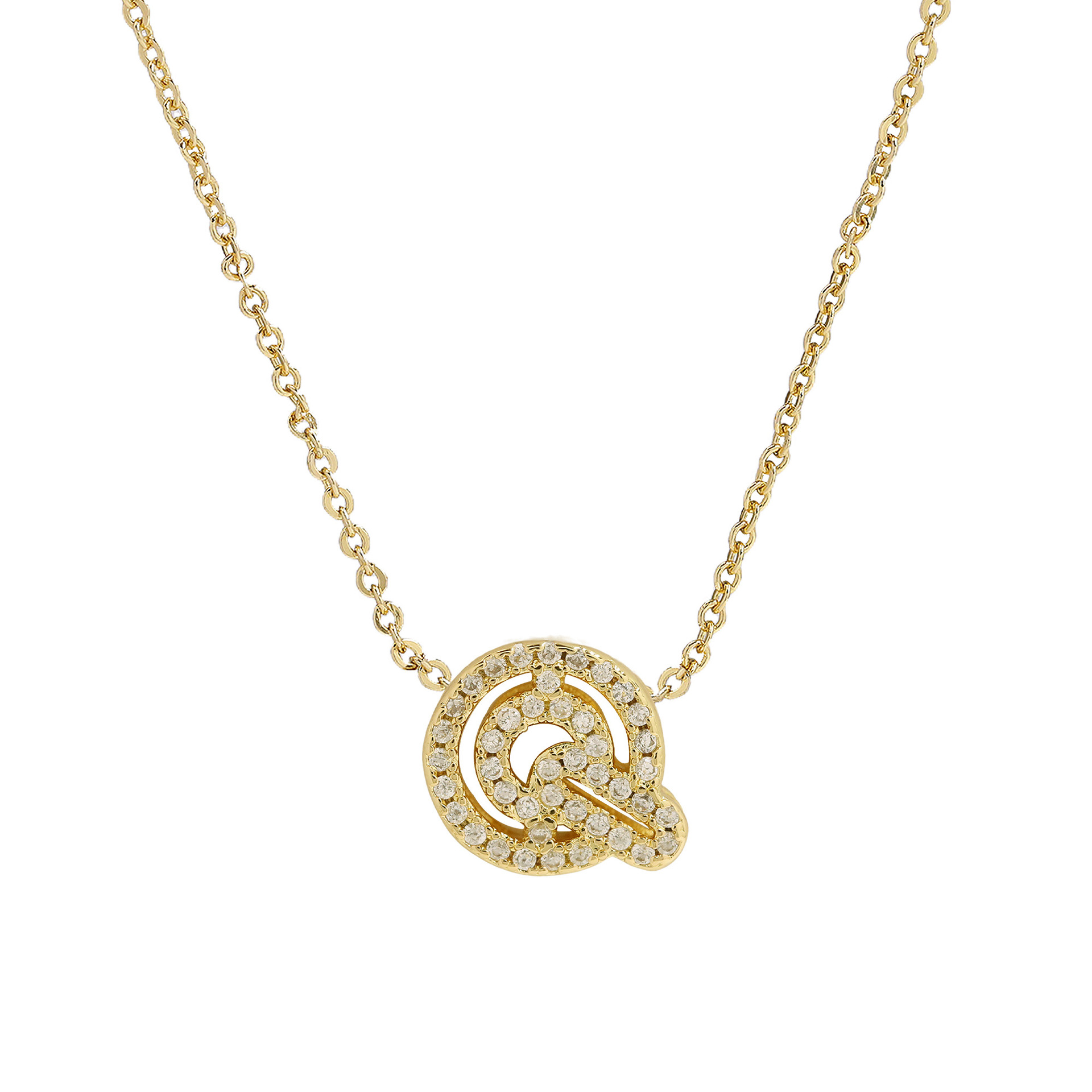 Dazzling Diamond Initial Necklace