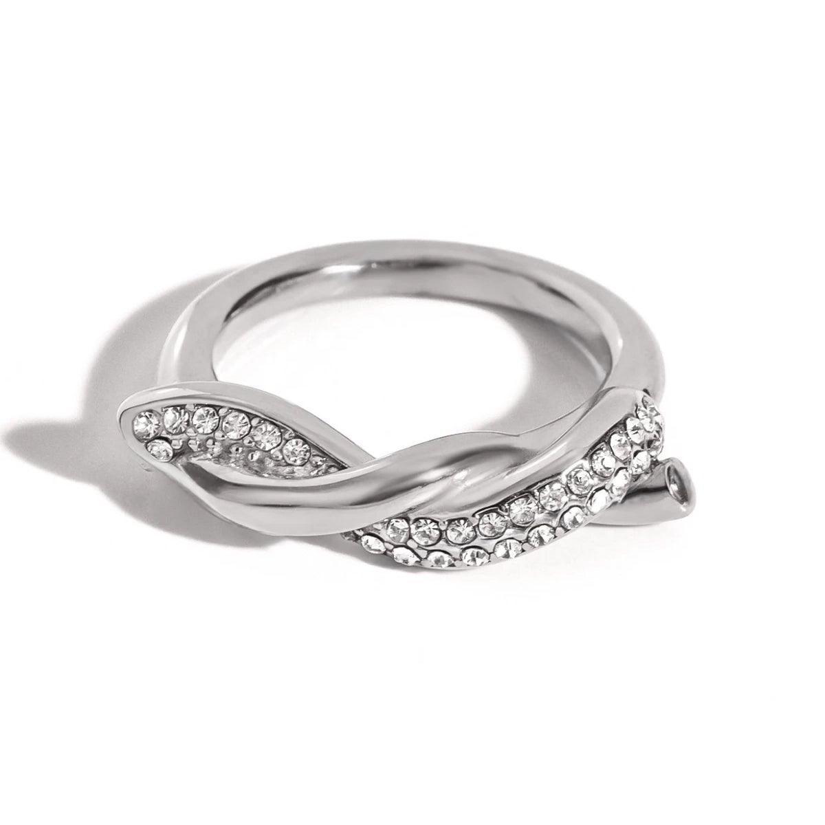 Intertwined Diamond Accent Ring