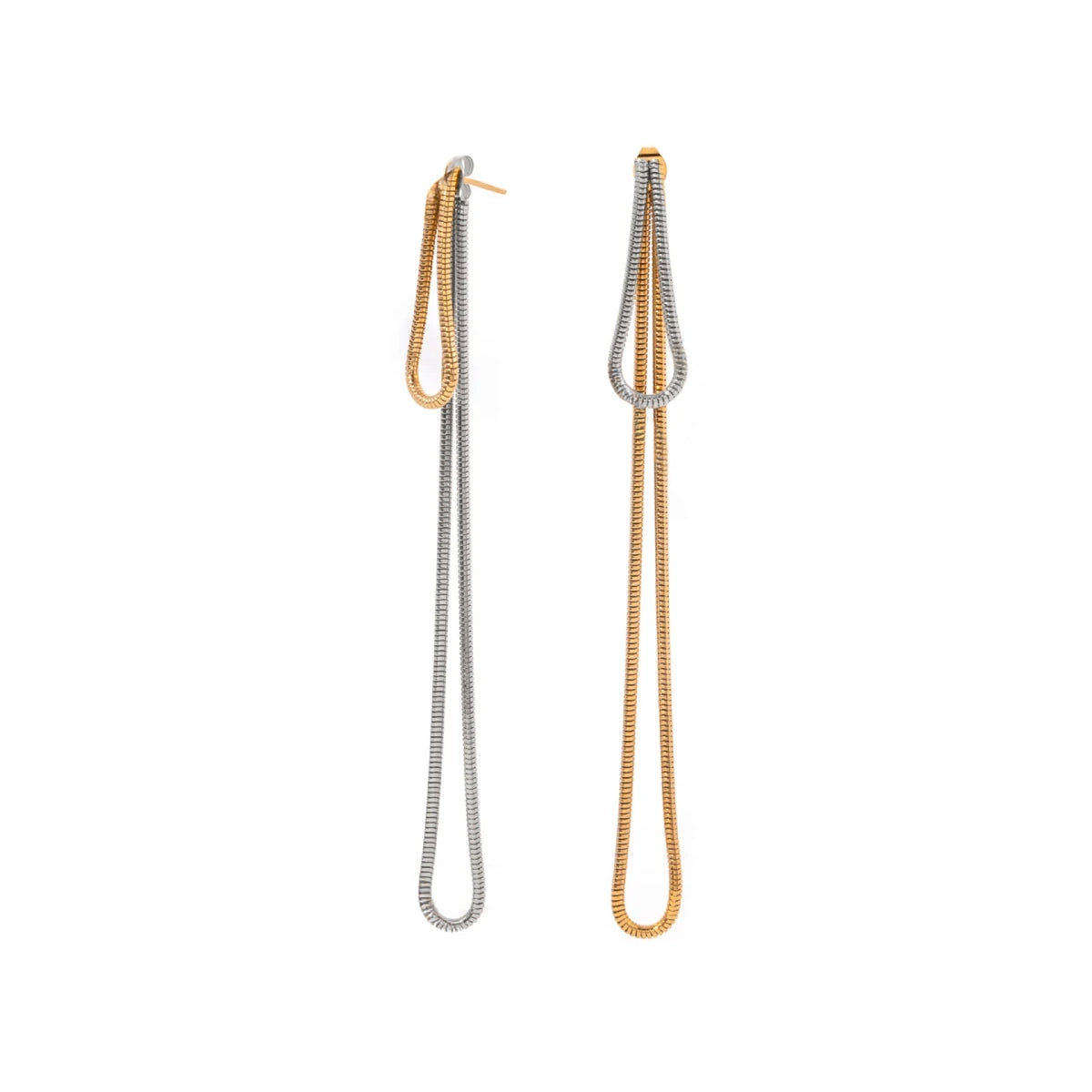 Classy Snake Chain Tassel Stud Earrings
