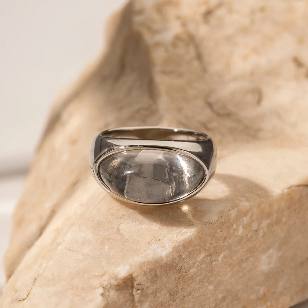 Chunky Oval Stone Set Ring