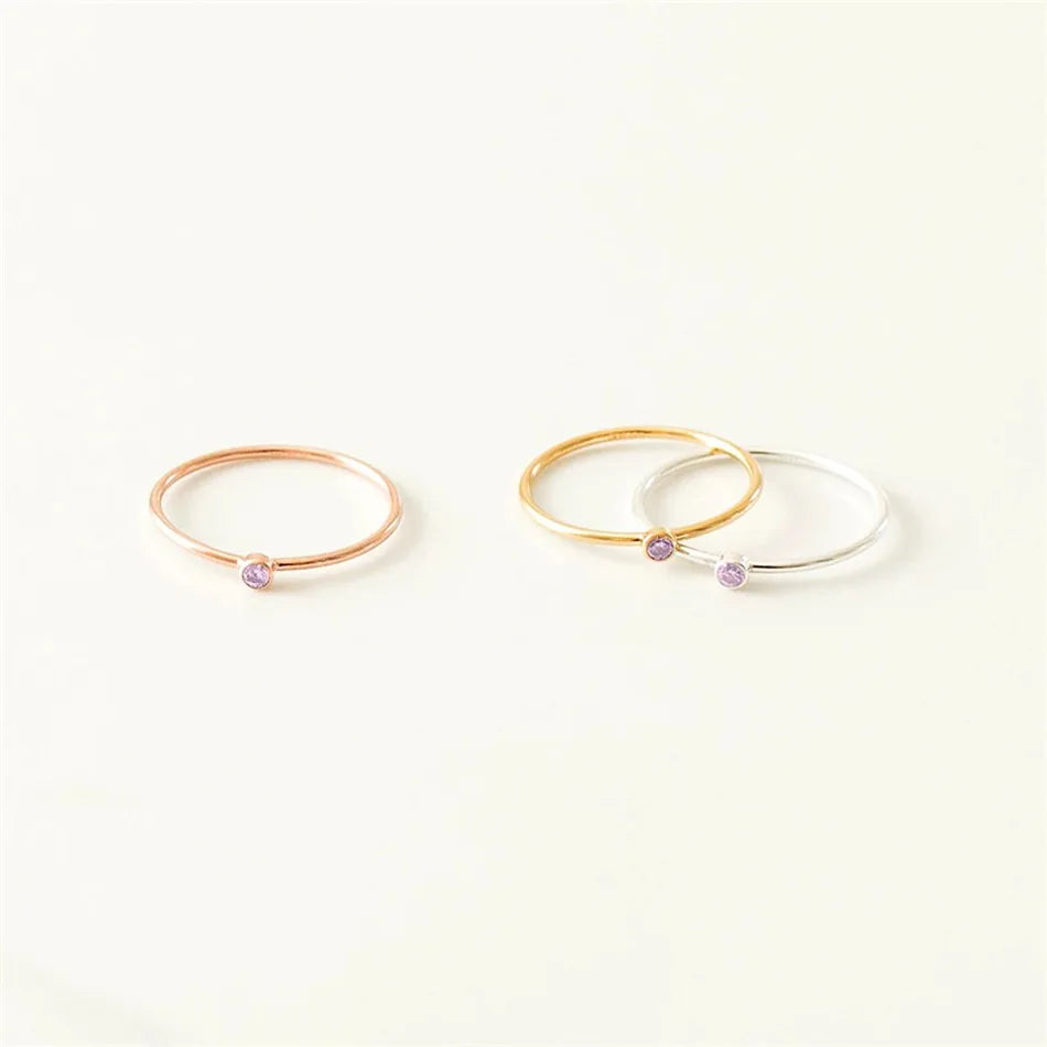 Dainty Birthstone Ring