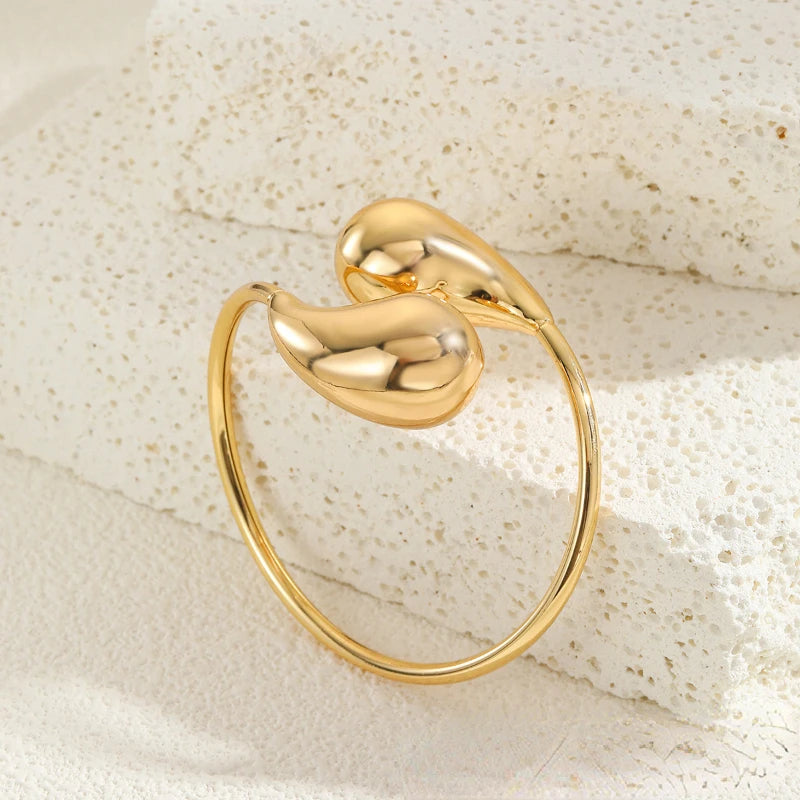 Bold Water Drop Bangle Bracelet