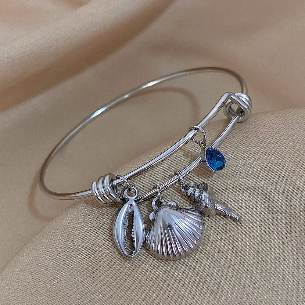 Sea Shell Bangle Bracelet
