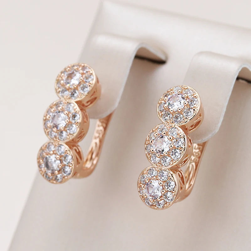 Bold Triple Layer Diamond Earrings