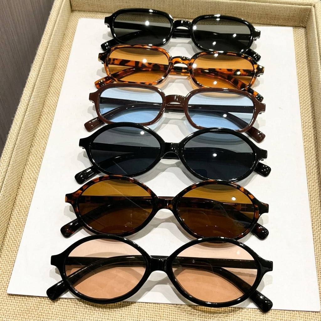 6 Pair Retro Classic Sunglasses Set