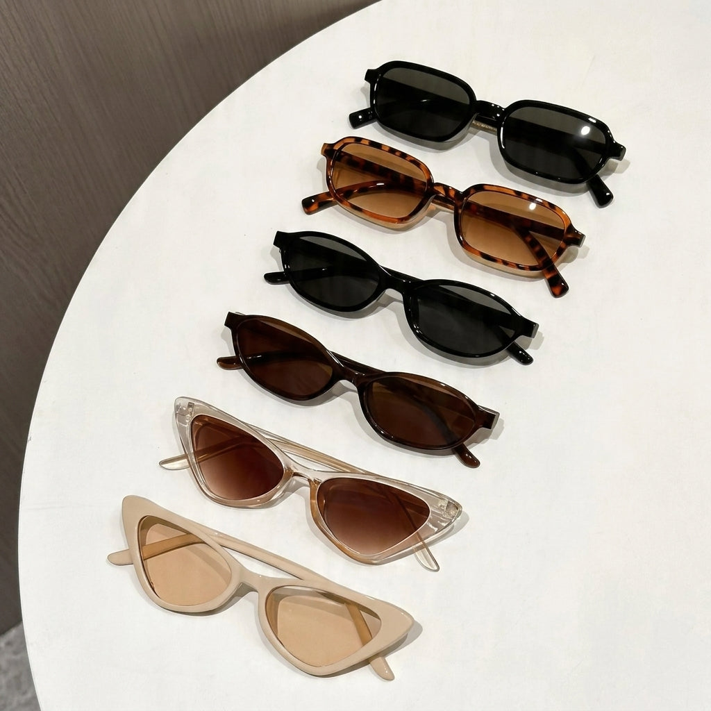 6 Pair Retro Classic Sunglasses Set