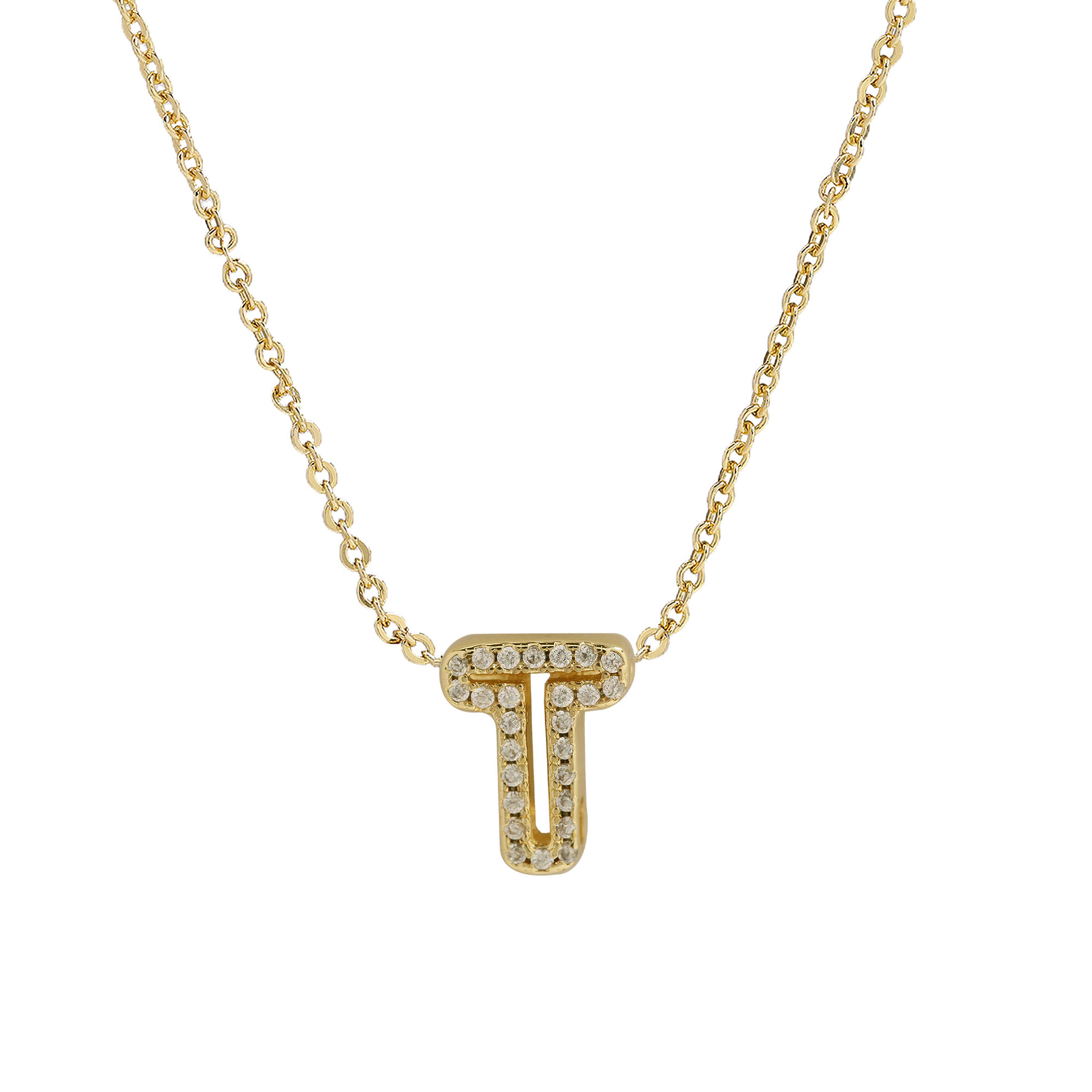 Dazzling Diamond Initial Necklace