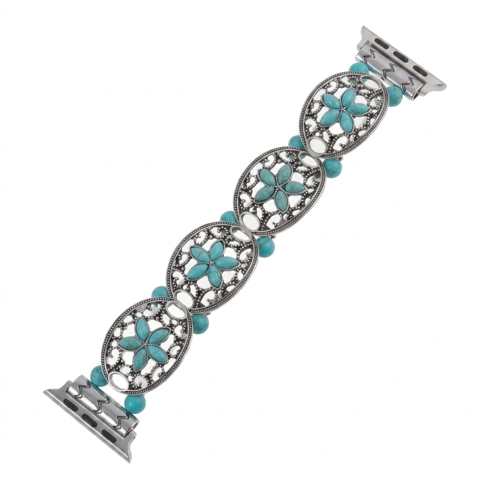 Turquoise Floral Smart Watch Band