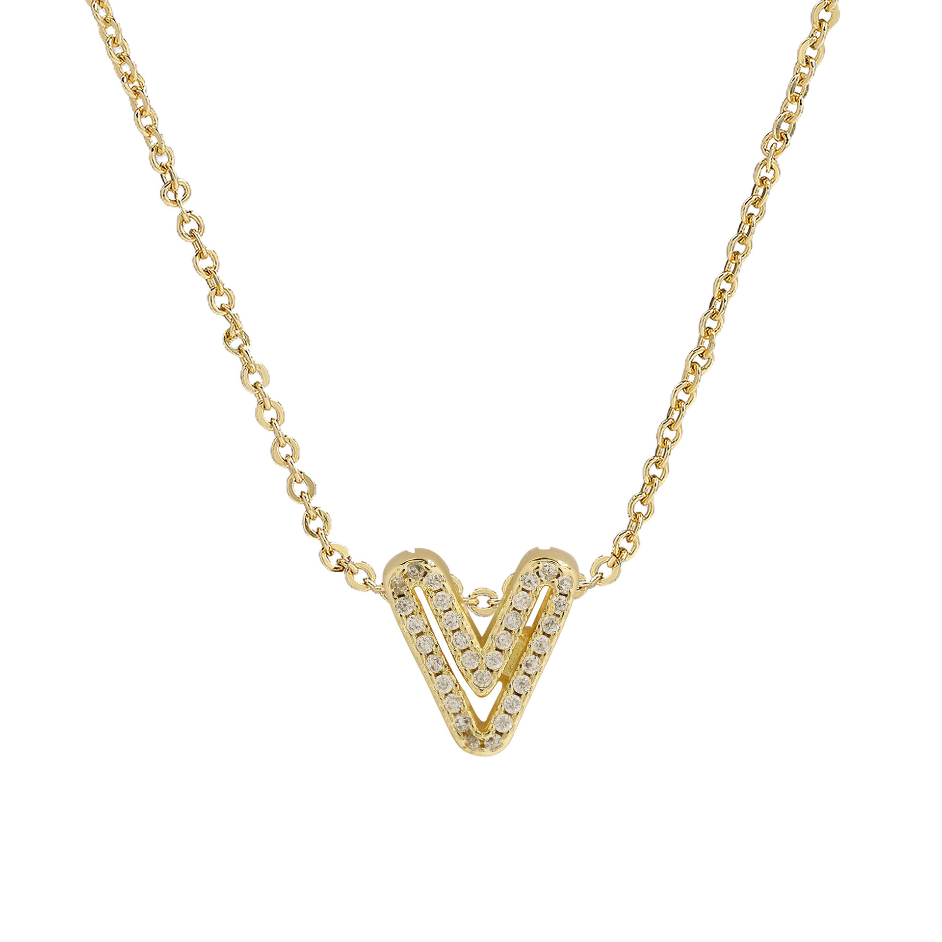 Dazzling Diamond Initial Necklace